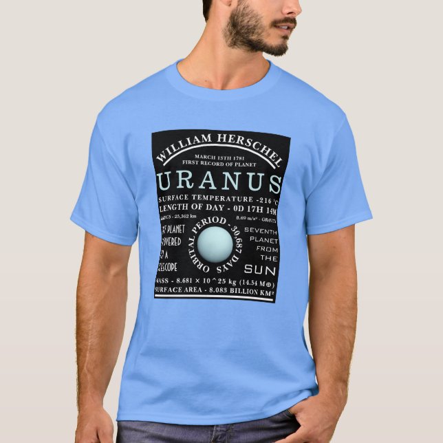 Camiseta Planet Uranus Astronomía detallada (Anverso)