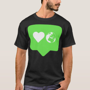 Camiseta Planeta de amor Tierra Verde