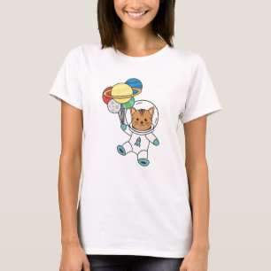 Camiseta Planeta de gato astronauta Tierra Mars Kitten