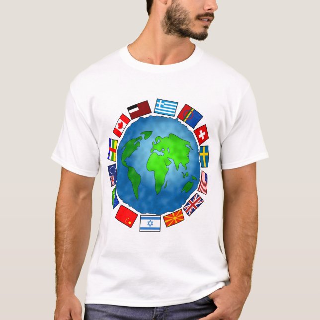 Camiseta Planeta de la bandera (Anverso)