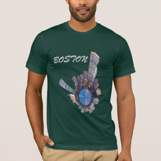 Camiseta planeta del horizonte de Boston mini