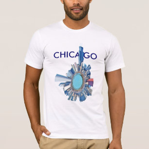 Camiseta planeta del horizonte de Chicago