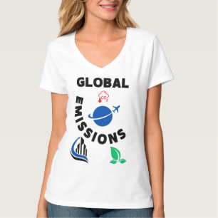 Camiseta Planeta en peligro: emisiones globales".
