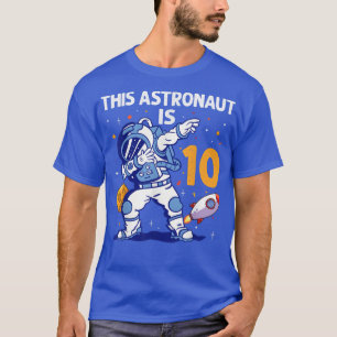 Camiseta Planeta espacial astronauta de 10 años 10 cumpleañ