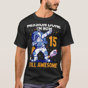 Camiseta Planeta espacial astronauta de 15 años 15 cumpleañ