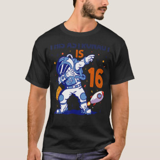 Camiseta Planeta espacial astronauta de 16 años 16 cumpleañ