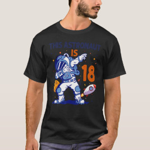 Camiseta Planeta espacial astronauta de 18 años 18 cumpleañ
