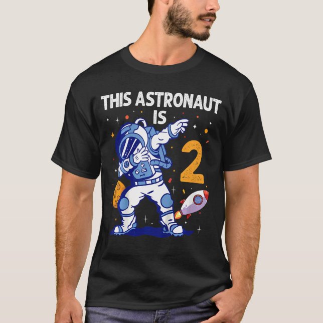 Camiseta Planeta espacial astronauta de 2 años de edad (Anverso)