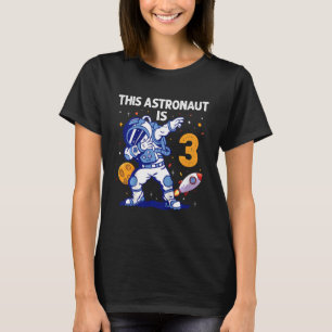 Camiseta Planeta espacial astronauta infantil de 3 años de 