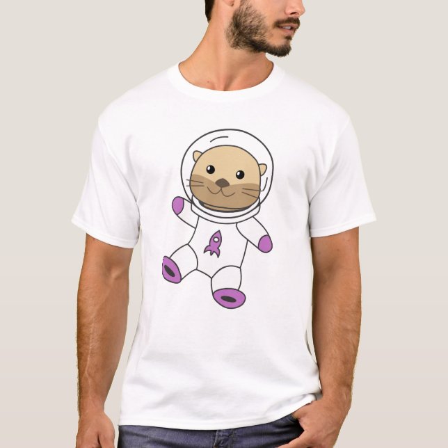 Camiseta Planeta espacial Astronauta Otter (Anverso)