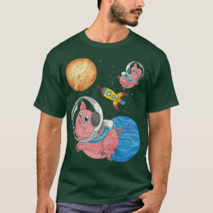 Camiseta Planeta Espacio Viaje Cohete Granja Granjero Granj