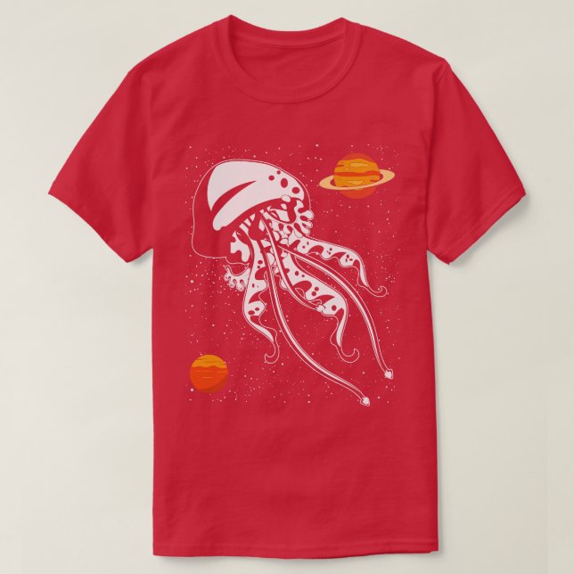 Camiseta Planeta Estrellas Astronauta Jellyfish Jelly Fish (Diseño del anverso)