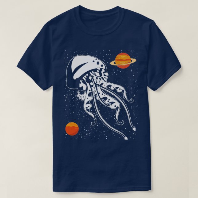 Camiseta Planeta Estrellas Astronauta Jellyfish Jelly Fish (Diseño del anverso)