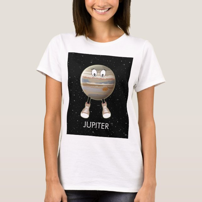Camiseta Planeta Júpiter y estrellas (Anverso)