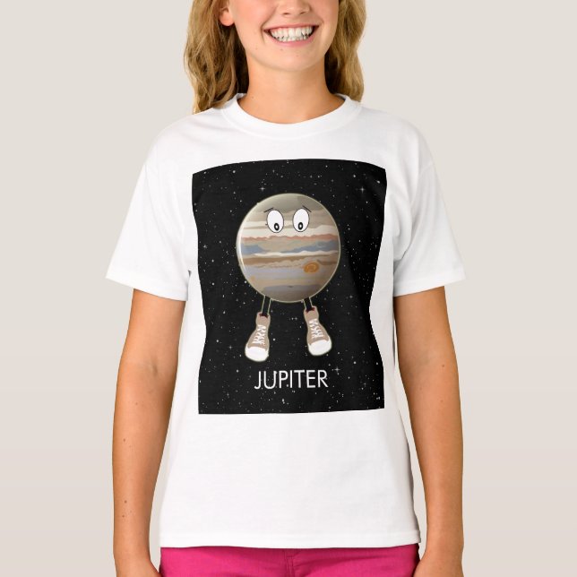Camiseta Planeta Júpiter y estrellas (Anverso)