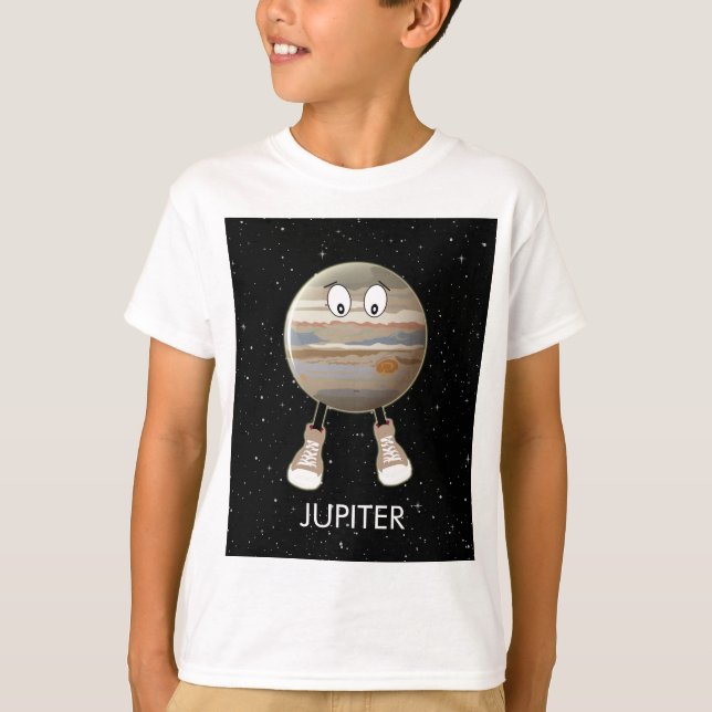 Camiseta Planeta Júpiter y estrellas (Anverso)