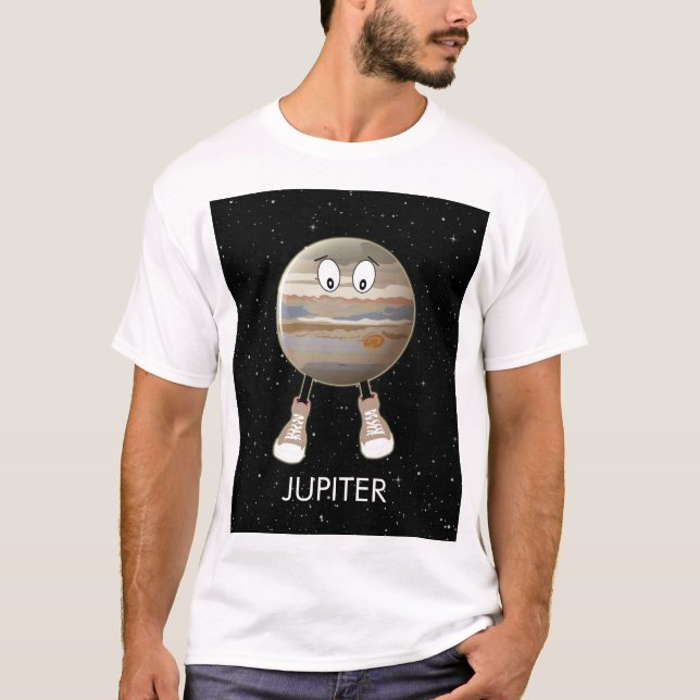 Camiseta Planeta Júpiter y estrellas (Anverso)