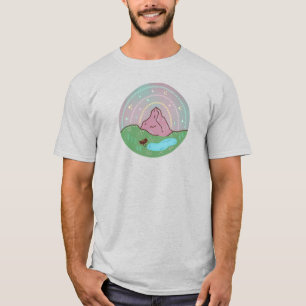 Camiseta Planeta natal de Mothman Arte cósmico de folclor