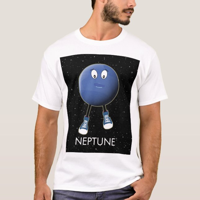 Camiseta Planeta Neptuno y estrellas (Anverso)