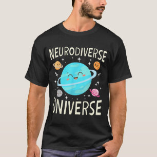 Camiseta planeta neurodiverso tema espacial galaxia autismo