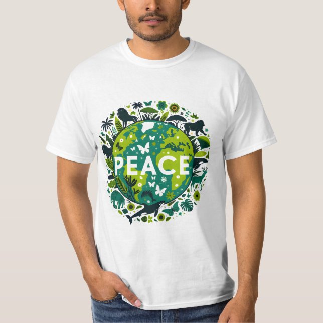 Camiseta Planeta pacífico - Salvando el medio ambiente (Anverso)
