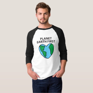 Camiseta Planeta primer icono ecológico Happy Earth Clipart