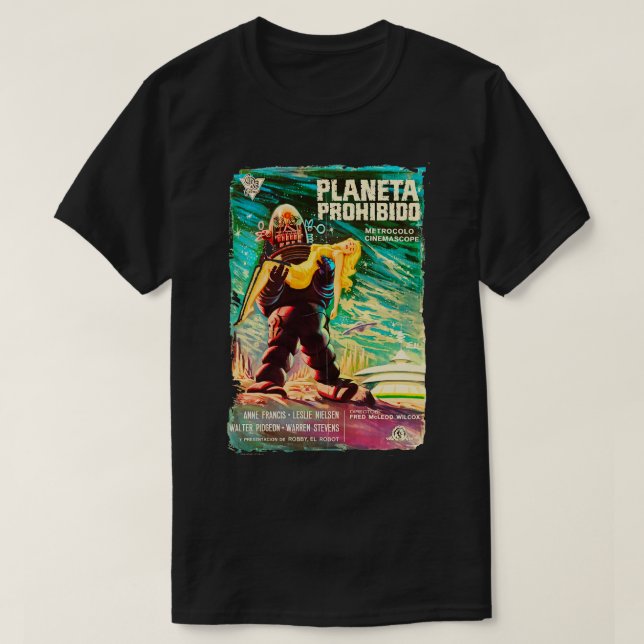 CAMISETA PLANETA PROHIBIDO (Diseño del anverso)