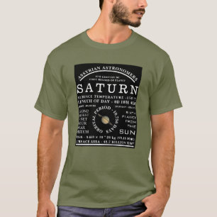 Camiseta Planeta Saturno Astronomía detallada