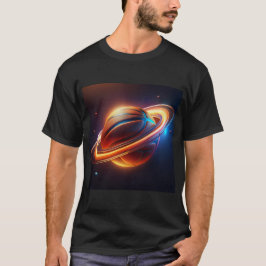 Camiseta Planeta Saturno de bola de baloncesto, futurista d