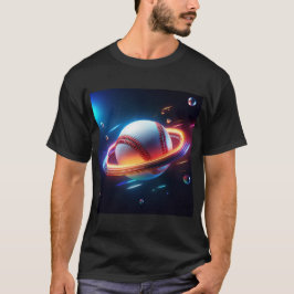 Camiseta Planeta Saturno de bola de béisbol, impresionante 