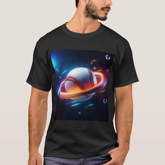 Camiseta Planeta Saturno de bola de béisbol, impresionante  (Anverso)