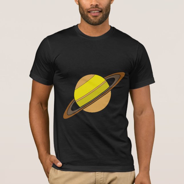 Camiseta Planeta Saturno Kawaii Rave (Anverso)