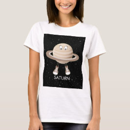 Camiseta Planeta Saturno y estrellas
