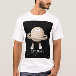 Camiseta Planeta Saturno y estrellas