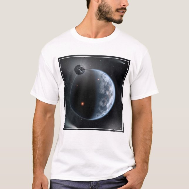 Camiseta Planeta Similar A La Tierra Con Océanos Recubriend (Anverso)