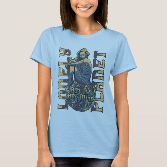 Camiseta planeta solitario pero es todo mío (Anverso)