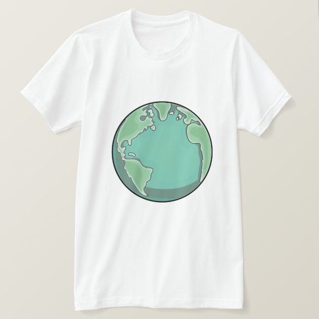 Camiseta Planeta Tierra (Anverso del diseño)