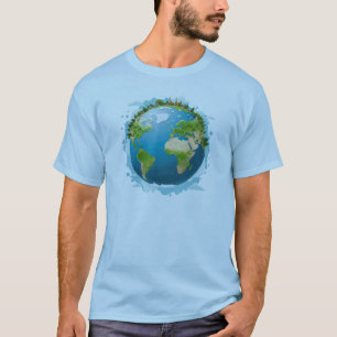 Camiseta Planeta Tierra con animales