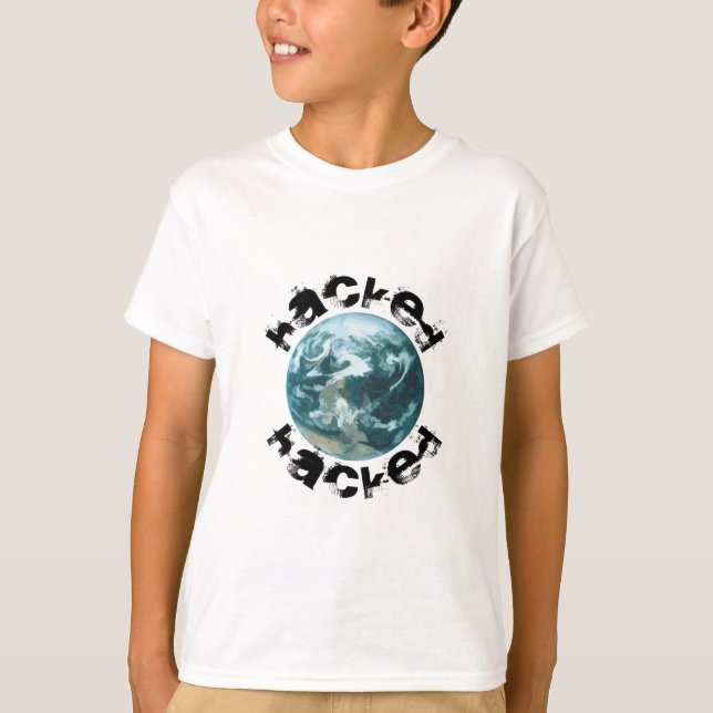 Camiseta Planeta Tierra hackeada (Anverso)