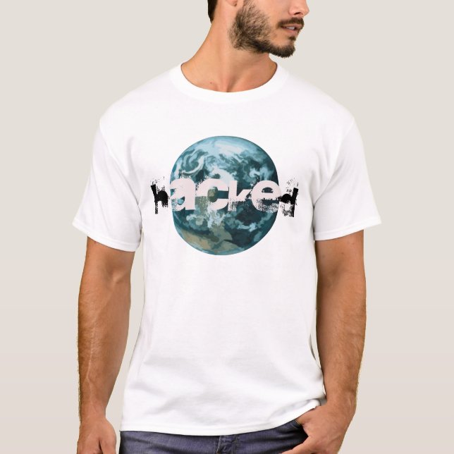 Camiseta Planeta Tierra hackeada (Anverso)
