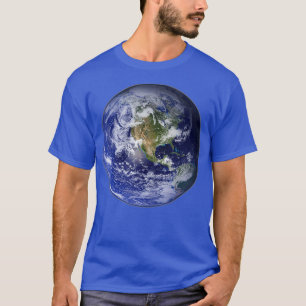 Camiseta Planeta Tierra Norteamérica Espacio de Globo Cudo