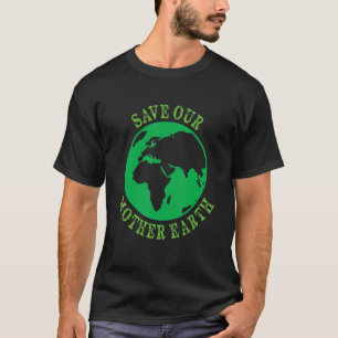Camiseta Planeta Tierra Planeta Seguro Globe Vegetariana Ma