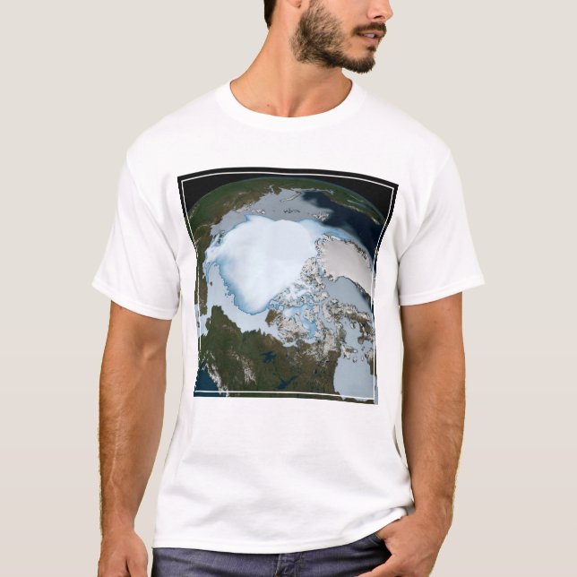 Camiseta Planeta Tierra Que Muestra La Cobertura Del Hielo  (Anverso)