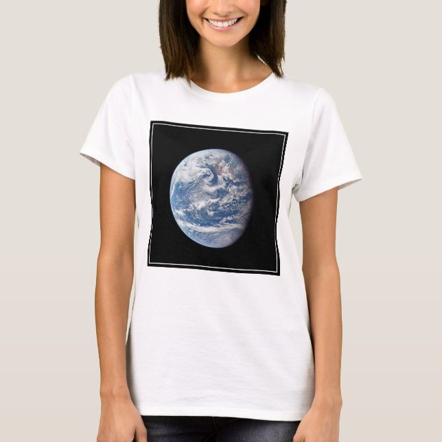 Camiseta Planeta Tierra Tomada Por La Tripulación Apolo 11. (Anverso)