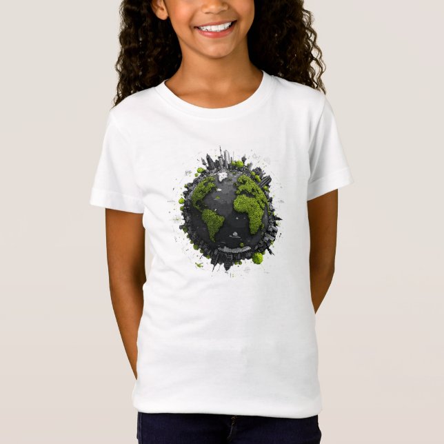 Camiseta Planeta Tierra Verde  (Anverso)