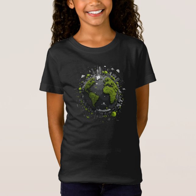 Camiseta Planeta Tierra Verde  (Anverso)
