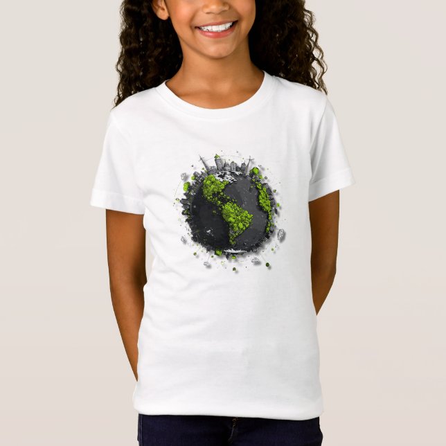 Camiseta Planeta Tierra Verde  (Anverso)