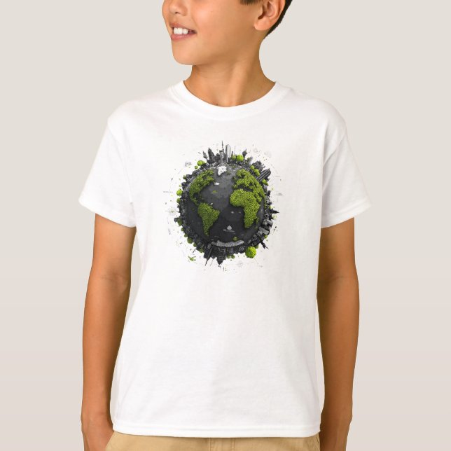 Camiseta Planeta Tierra Verde  (Anverso)