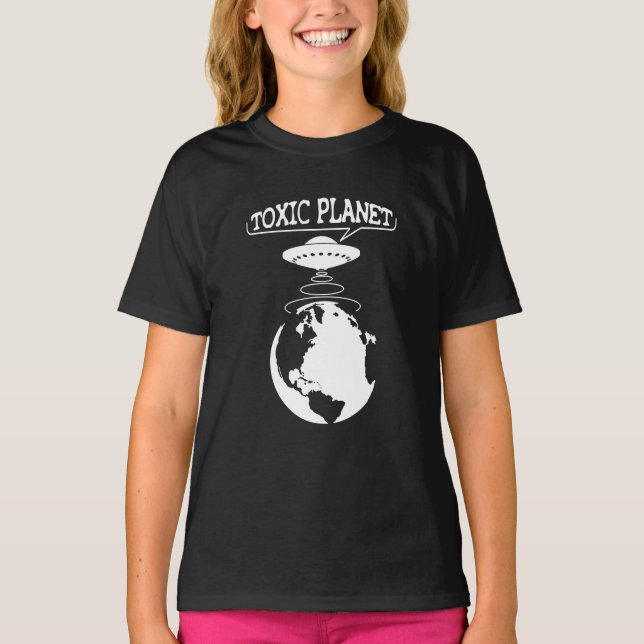 Camiseta Planeta tóxico | Protección del medio ambiente (Anverso)