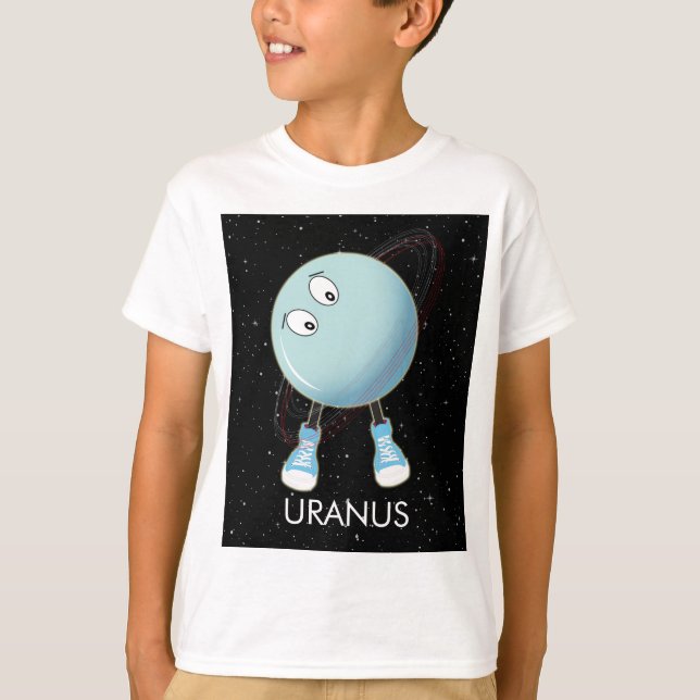 Camiseta Planeta Urano y estrellas (Anverso)